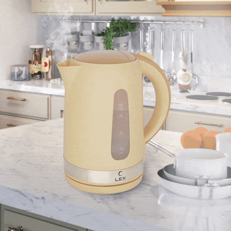 Фото Чайник Lex LX 30028-3, чайник электрический (бежевый)