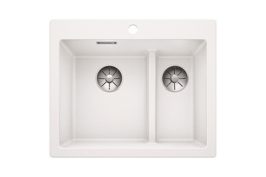 Фото Гранитная мойка Blanсo PLEON 6 Split SILGRANIT PuraDur белый