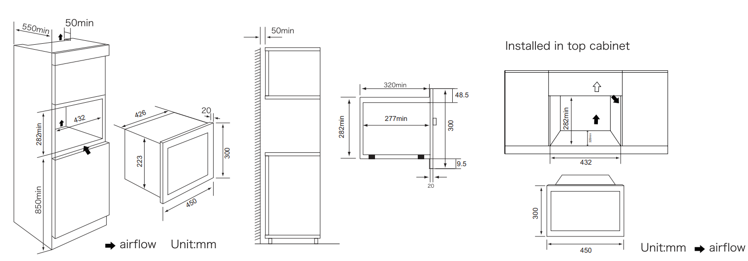 Фото Печь микроволновая встраиваемая Weissgauff HMT-452 D