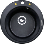 Превью картинка Гранитная мойка Zigmund & Shtain KREIS 480 Тёмная скала #1