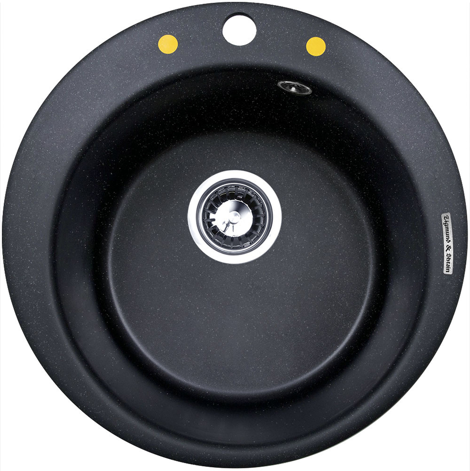 Фото Гранитная мойка Zigmund & Shtain KREIS 480 Тёмная скала