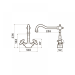 Превью картинка Смеситель для кухни Omoikiri Tokigawa-C латунь/хром #2