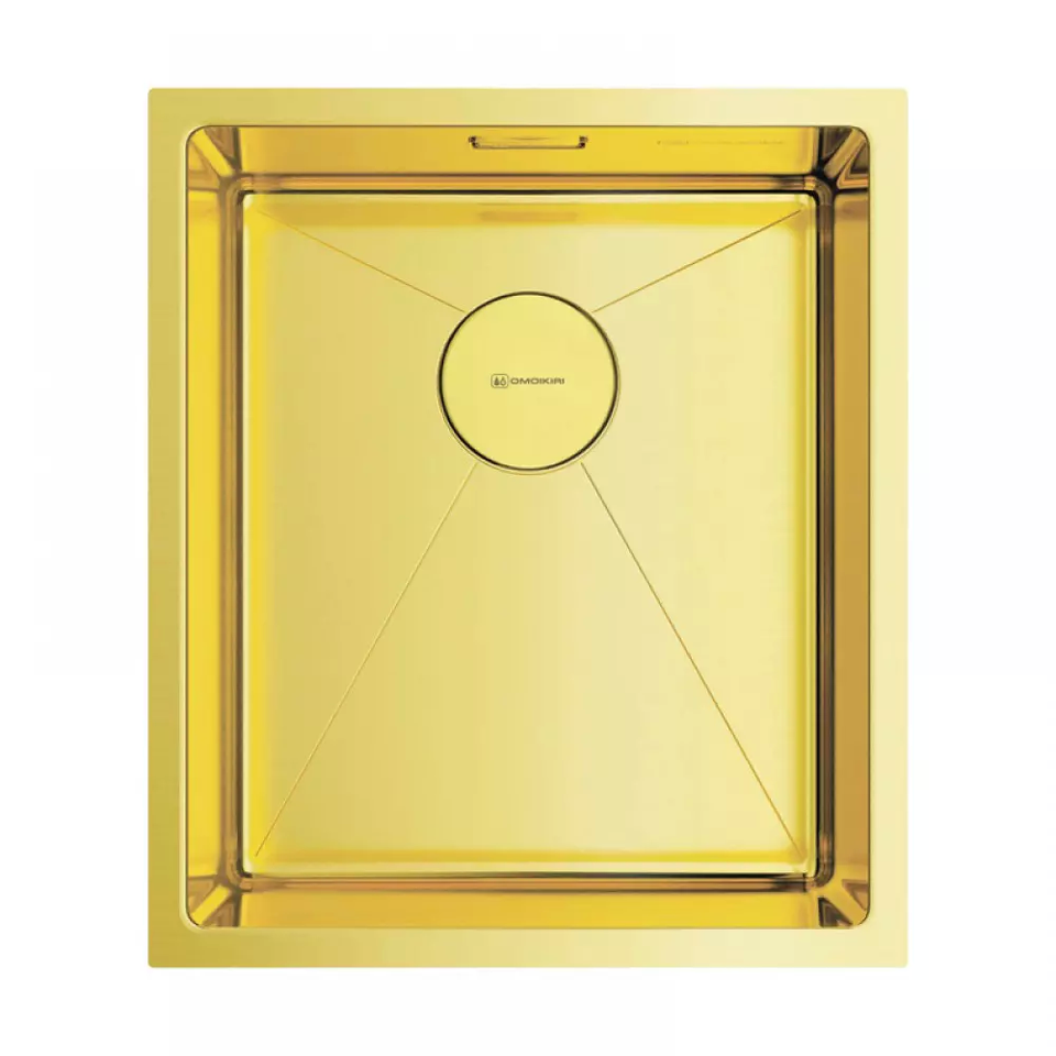 Фото Металлическая мойка Omoikiri Taki 38-U/IF-LG нерж. сталь/светлое золото