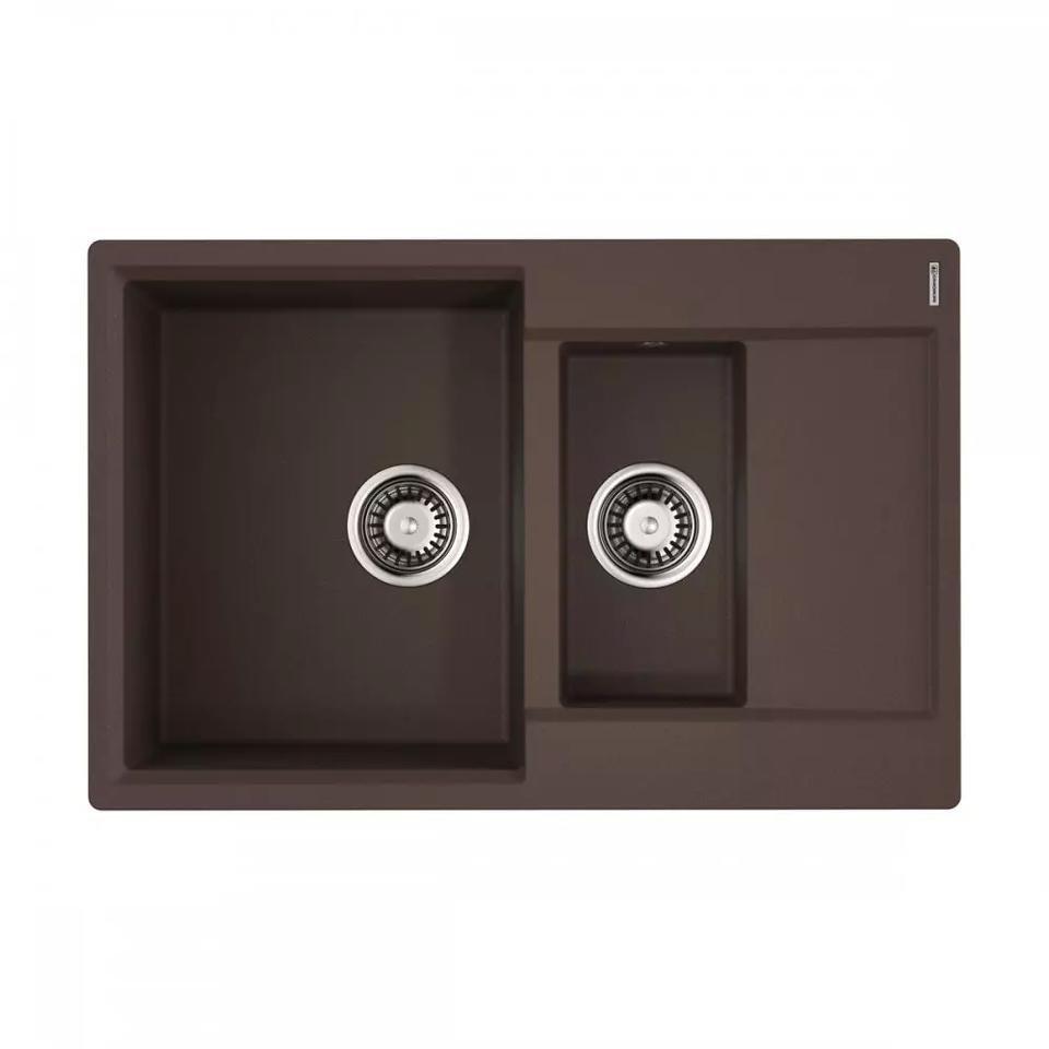 Фото Гранитная мойка Omoikiri Daisen 78-2T-DC Tetogranit/темный шоколад