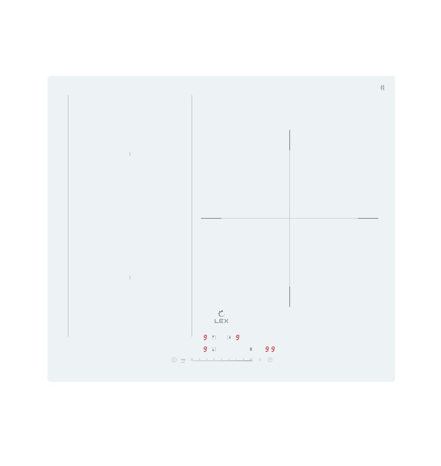 Фото Индукционная варочная панель Lex EVI 631A WH панель стеклокерамическая индукционная