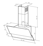 Превью картинка Наклонная вытяжка Lex ARIA 600 BLACK #4