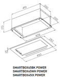 Превью картинка Полновстраиваемая вытяжка Meferi SMARTBOX45BK POWER #2