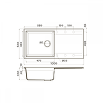 Превью картинка Гранитная мойка Omoikiri Sakaime 100-PL Tetogranit/платина #2