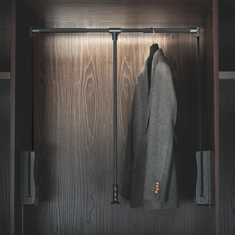 Фото Duslar Телескопический пантограф HILL для одежды, ширина 930-1000 мм, антрацит