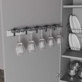 Картинка Duslar Держатель MARTIN для 5 бокалов, алюминий/антрацит 