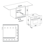 Превью картинка Печь микроволновая встраиваемая KRONA ONYX 45H mw BL/BL #17