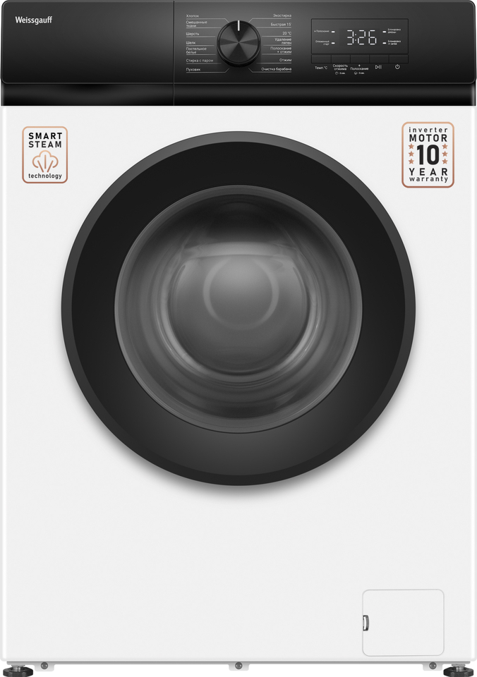 Фото Стиральная машина с фронтальной загрузкой Weissgauff WM 39106 Inverter Steam