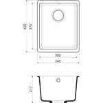 Превью картинка Гранитная мойка Omoikiri Kata 34-U-PA Artgranit/пастила #2