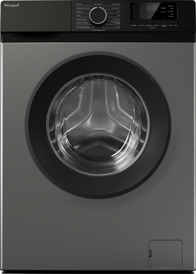 Фото Стиральная машина с фронтальной загрузкой Weissgauff WM 45127 DC Inverter Steam Grey