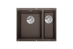 Картинка Blanсo SUBLINE 340/160-U SILGRANIT PuraDur кофе (чаша слева) с отв.арм. InFino