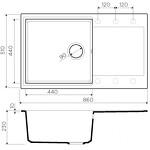 Превью картинка Гранитная мойка Omoikiri Daisen 86-GR Artgranit/leningrad grey #2