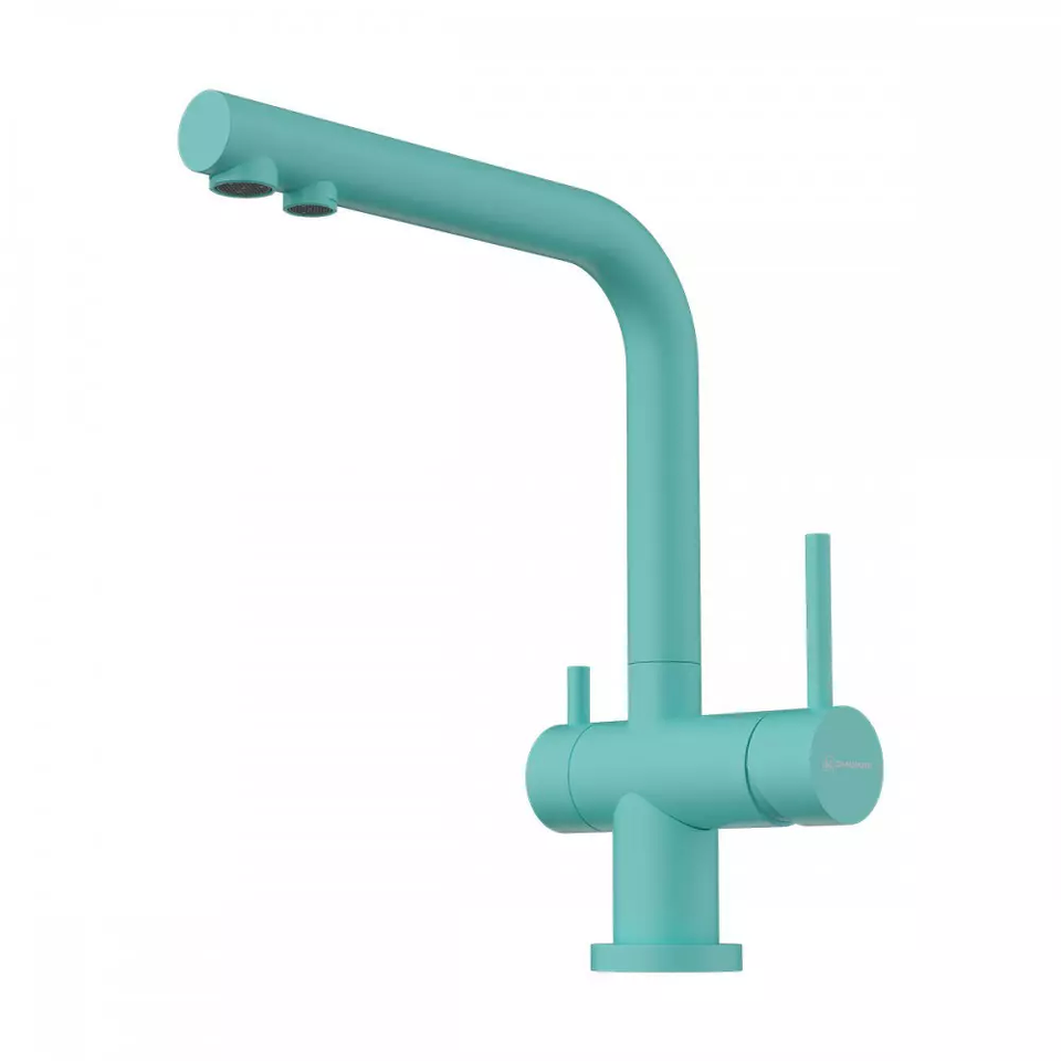 Фото Смеситель для кухни Omoikiri Nagano-AZ латунь/azur blue