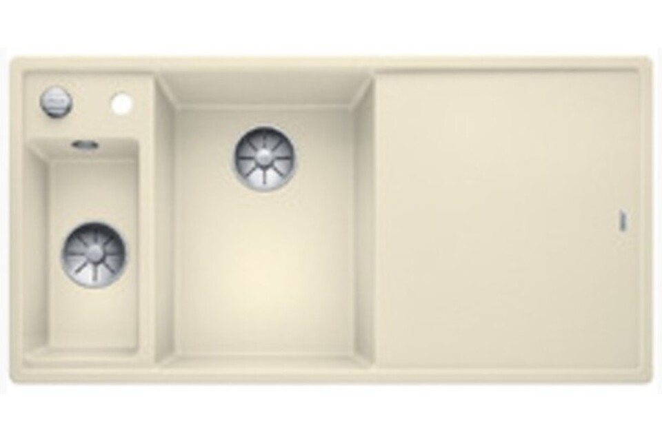 Фото Гранитная мойка Blanсo BLANCO AXIA III 6 S-F жасмин чаша слева, доска ясень c кл.-авт. InFino®