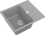 Превью картинка Кварцевая мойка Rivelato RAUM 58 1-чаша 580*500мм grigio metallizzato #2