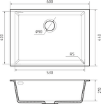 Превью картинка Rivelato STRIA 6053 1-чаш 600*440 Nero profondo #2