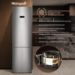 Превью картинка Холодильник с нижней морозилкой Weissgauff WRK 2010 D Inverter NoFrost Inox Soft Close #3