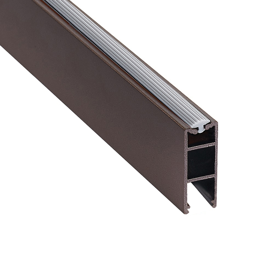 Фото Duslar Штанга прямоугольная POLA с подсветкой без светодиодной ленты для одежды, длина 3000 мм, бронза