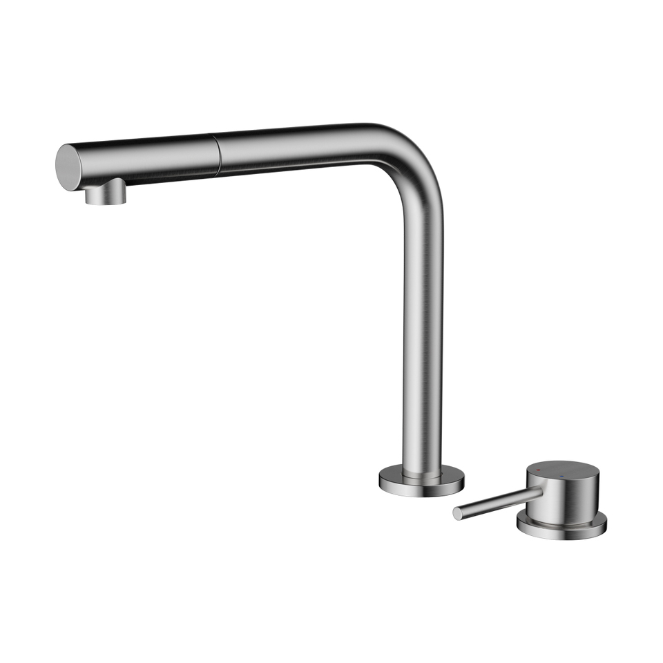 Фото Смеситель для кухни Omoikiri Nara 2 Plus-S-BN латунь/нержавеющая сталь