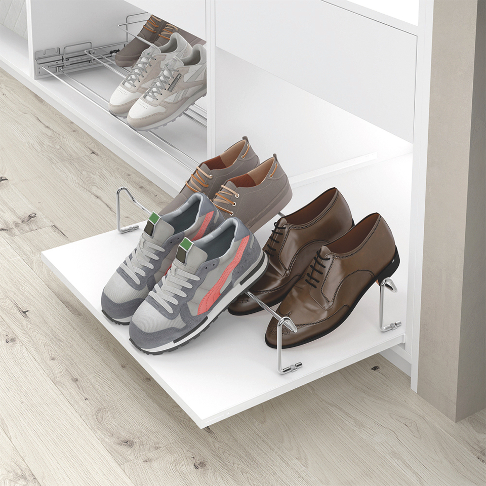 Фото Duslar Обувница ARGA, ширина 380 мм, хром