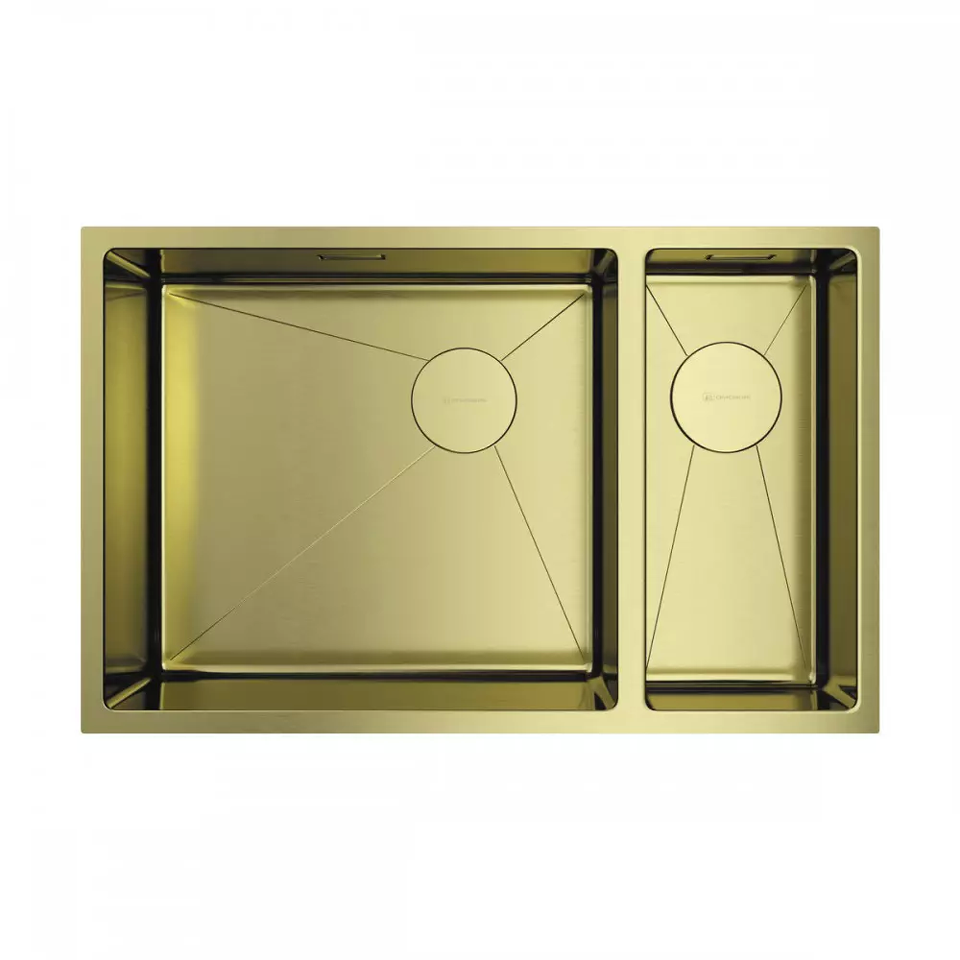 Фото Металлическая мойка Omoikiri Taki 69-2-U/IF-L Side-LG нерж. сталь/светлое золото