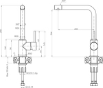 Превью картинка Смеситель для кухни GranFest 3651 Графит #2