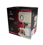 Превью картинка Кофеварка Lex LXCM 3504-1, кофеварка с капучинатором и с контейнером для молока (бежевая) #4