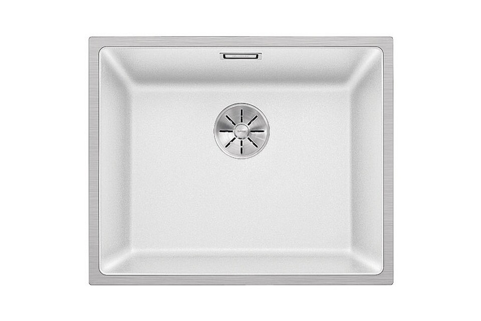 Фото Гранитная мойка Blanсo SUBLINE 500-IF SILGRANIT PuraDur белый с отв.арм. InFino