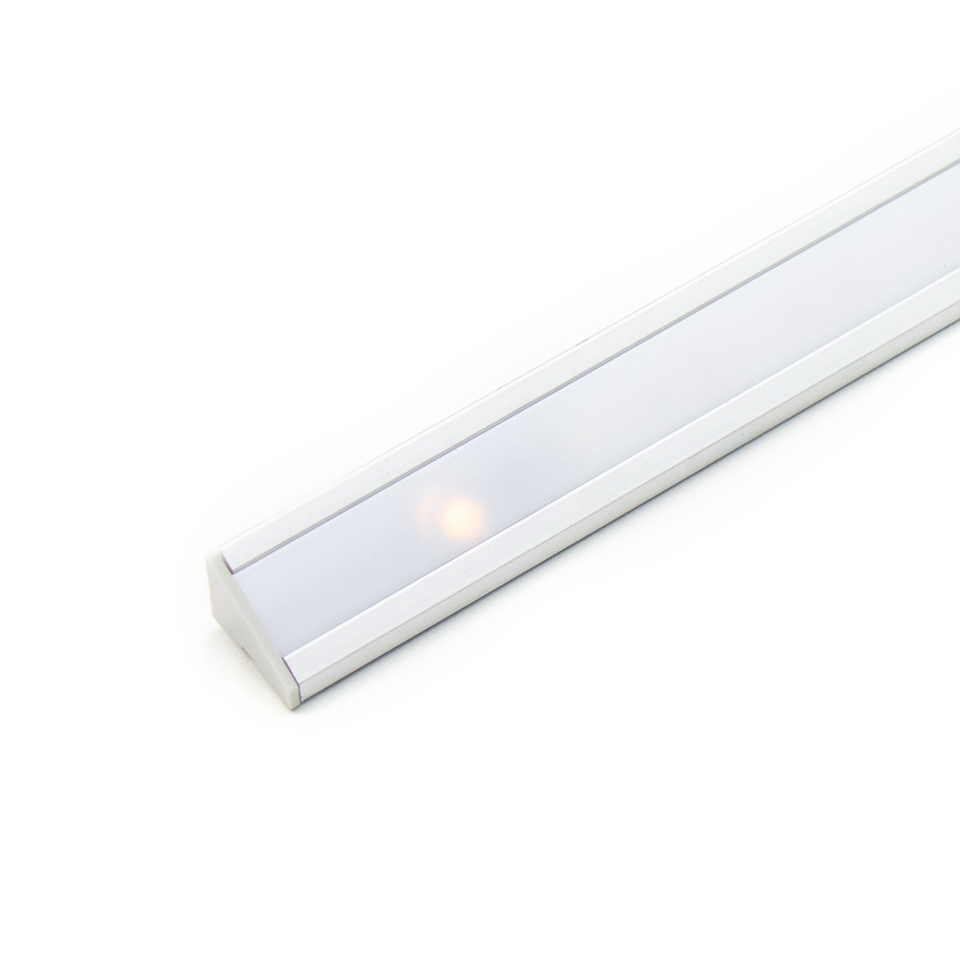 Фото DLIGHT Светодиодный светильник ANGLE с сенсорным выключателем СПРАВА, 9.6 W/м, дневной, алюминий