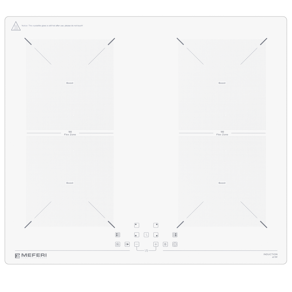 Фото Индукционная варочная панель Meferi MIH604WH ULTRA