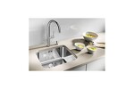 Превью картинка Металлическая мойка Blanсo SUPRA 500-U нерж.сталь полированная с корзинчатым-вентилем #7
