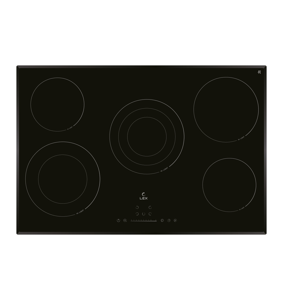 Фото Электрическая варочная панель Lex EVH 772A BL панель стеклокерамическая электрическая
