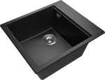 Превью картинка Гранитная мойка Rivelato TESORO 455-L 1-чаш 450*510 antracite #2
