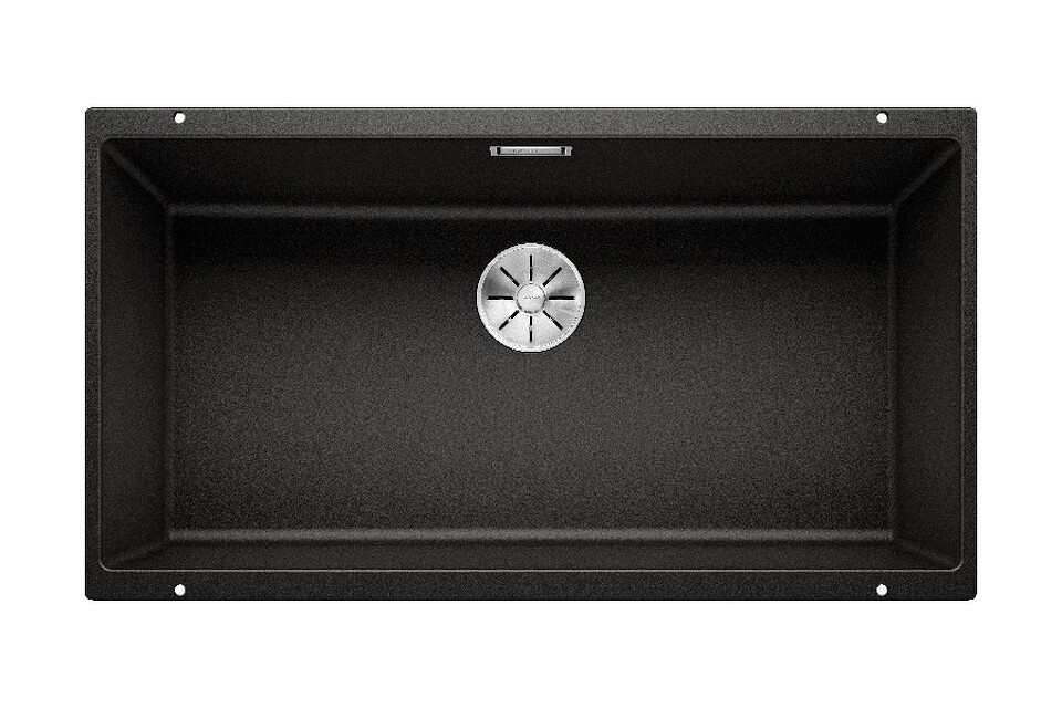 Фото Гранитная мойка Blanсo SUBLINE 800-U SILGRANIT PuraDur черный с отв.арм. InFino