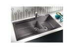Превью картинка Гранитная мойка Blanсo METRA 6S SILGRANIT PuraDur черный с клапаном-автоматом #5