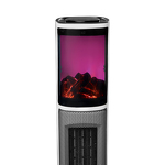 Превью картинка Вентилятор Lex LXCR 1524,обогреватель керамический, с очагом 2000Вт ( белый) #18