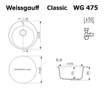 Превью картинка Гранитная мойка Weissgauff WG 47501 Classic White #1
