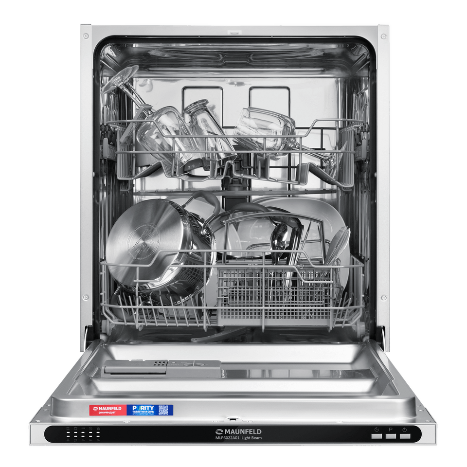Фото Посудомоечная машина 60см встраиваемая Maunfeld MLP6022A01 Light Beam 