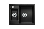 Превью картинка Гранитная мойка Blanсo METRA 6 SILGRANIT PuraDur черный с клапаном-автоматом #1