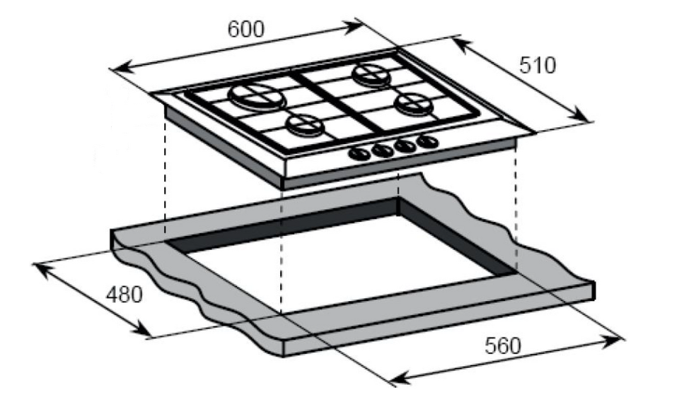 Фото Газовая варочная панель Weissgauff HG 641 BFh