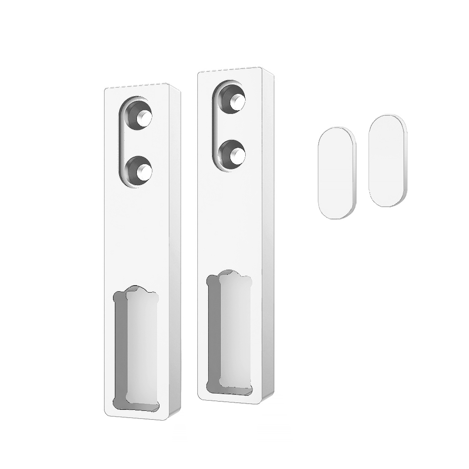 Фото Duslar Комплект держателей с заглушками для штанги REKS, крепление к полке или к боковине, белый