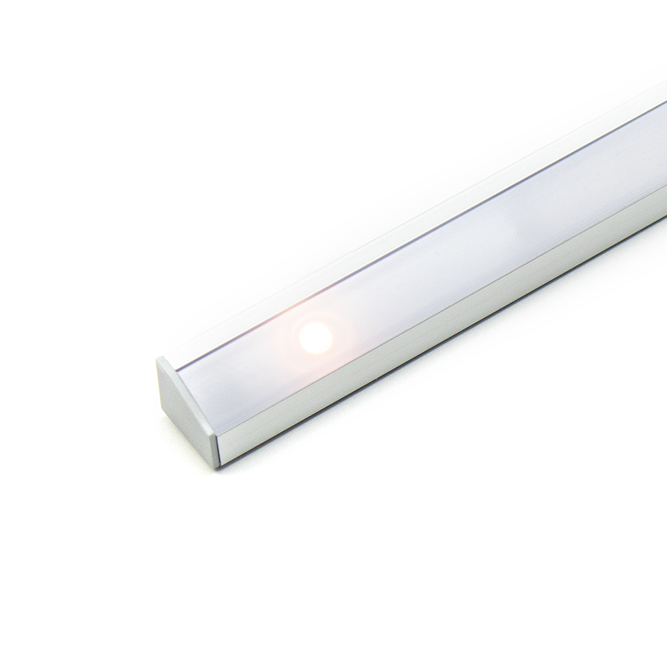 Фото DLIGHT Светодиодный светильник COR MASTER с сенсорным выключателем СПРАВА, 9.6 W/м, теплый, алюминий