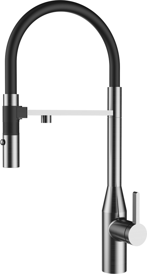 Фото Смеситель для кухни Rivelato ALMARA U-обр. гибкий излив с краном питьевой воды D-35мм brushed