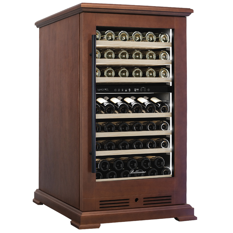 Фото Шкаф винный  Meyvel Винный холодильник (шкаф) компрессорный MEYVEL MV77PRO-KBT2 (Итальянский орех)