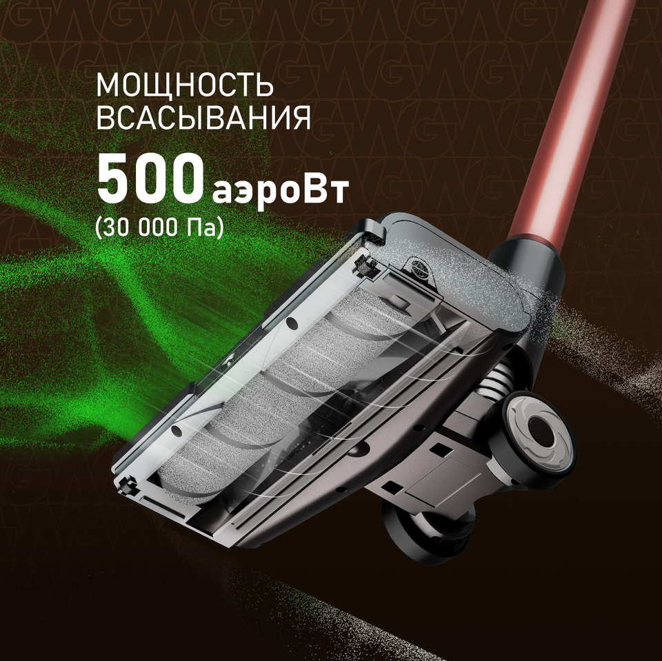 Фото Пылесос Weissgauff V12 BLDC 500 Ora Rosa Turbo