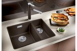 Превью картинка Гранитная мойка Blanсo SUBLINE 340/160-U SILGRANIT PuraDur черный (чаша слева) с отв.арм. InFino #2